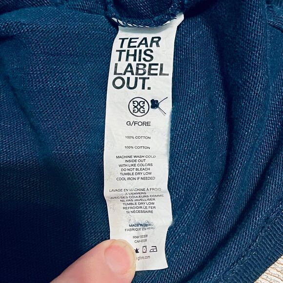 G/Fore Polo Shirt Men M Blue Performance Stretch Short Sleeve Golf Casual Great - Picture 4 of 7